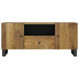 Berkfield TV Cabinet 105x33.5x46 cm Solid Wood Mango&Engineered Wood