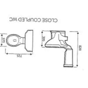 Premium OPEN BACK Toilet Set (Kensington) - Rimless Pan - Cistern - Soft Close Seat - Includes Chrome Flush Button