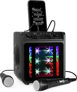 Rockjam Singcube 10Watt Bluetooth Karaoke Machine - Two Mics