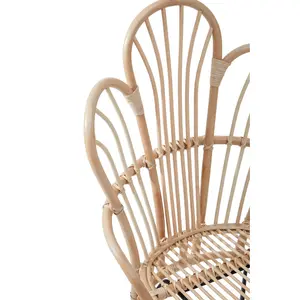 Interiors by Premier Java Natural Rattan Scalloped Back Chair