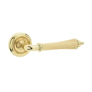 Giselle Passage Door Handle (Set of 2) Polished Brass