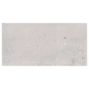 Mythos Matt White Concrete Effect Porcelain Outdoor Tile - Pack of 1, 0.72m² - (L)1200x(W)600