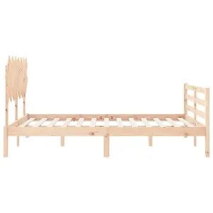 Berkfield Bed Frame with Headboard 140x200 cm Solid Wood