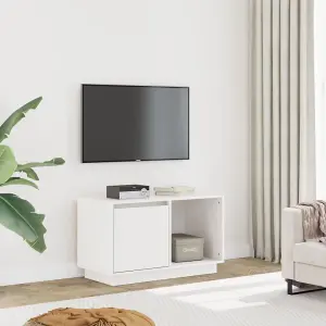 vidaXL TV Cabinet White 74x35x44 cm Solid Wood Pine