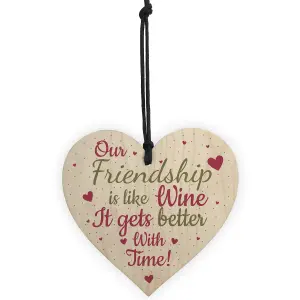 Red Ocean Friendship Gift Best Friend Sign Funny Thank You Novelty Birthday Gift Wine Chic Plaque