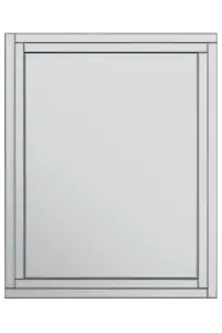 MirrorOutlet Luxford All Glass Bevelled Large Dress Mirror 144 x 115.5CM, 4ft8 x 3ft9