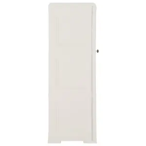 Berkfield Plastic Cabinet 40x43x125 cm Wood Design White