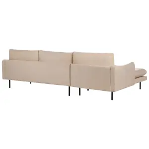 Right-Hand Corner Sofa VINTERBRO Beige Velvet Right Hand