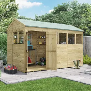 BillyOh Switch Tongue and Groove Apex Wooden Shed - 12x6 Windowed - 11mm Thickness