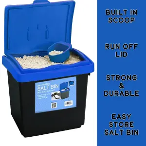 Rock Salt Grit Storage Bin with Scoop Salt Store Box Bin - 30L