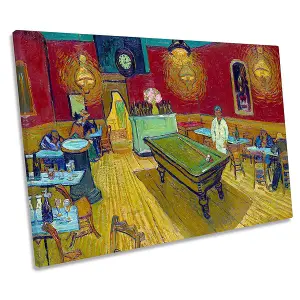 Vincent van Gogh The Night Café CANVAS WALL ART Print (H)51cm x (W)76cm