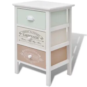 Berkfield French Storage Cabinet 3 Drawers Wood