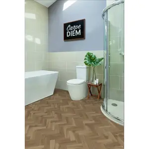 Colon 4643 Midsummer Oak S/Prq Beige Parquet Effect Glue-Down LVT For Home (All Rooms), 2mm Matte LVT 3.34 m² Per Pack