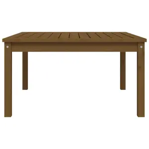 Berkfield Garden Table Honey Brown 82.5x82.5x45 cm Solid Wood Pine