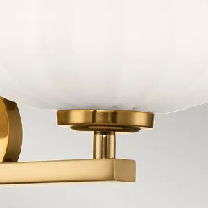 Luminosa Kichler Pim Bathroom Wall Lamp Fox Gold, 3000K, IP44