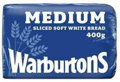 Warburtons Medium Sliced White Bread 400G