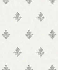 Galerie Emporium Cream Silver Mehndi Motif Embossed Wallpaper