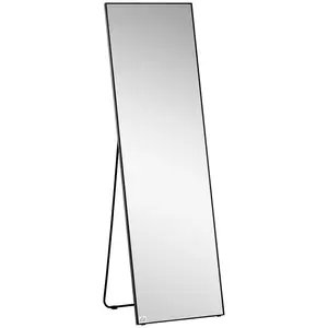 Muscolo Metal Framed Freestanding Full Length Mirror in Black