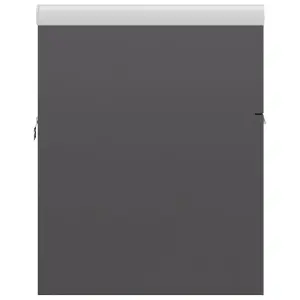 Berkfield Sink Cabinet with Built-in Basin High Gloss Grey Engineered Wood