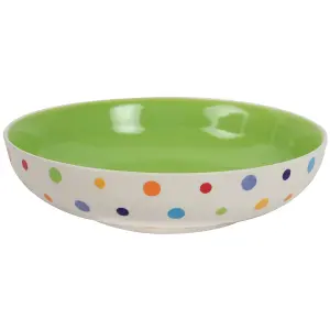 Pasta Bowls Hand Painted Polka Dot Set of 4 Ceramic Bowls by Laeto House & Home - INCLUDING FREE DELIVERY