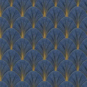 Erismann Luxury AvantGarde Vinyl Wallpaper in Blue