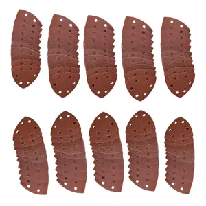 Hook And Loop Sanding Abrasive Discs Pads 90mm Triangular 100pk Mixed Grit