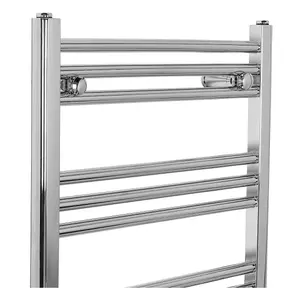 Rinse 600x540mm Chrome Bathroom Heated Towel Rail Radiator Straight Ladder Style Towel Warmer