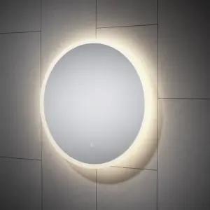 Sensio Como Round Wall-mounted Bathroom Illuminated Colour-changing mirror (H)60cm (W)60cm