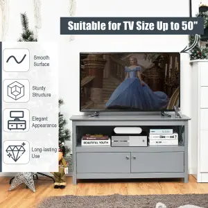 Costway TV Stand TVs up to 50 Inches Media Console Cabinet Entertainment Center 2 Doors