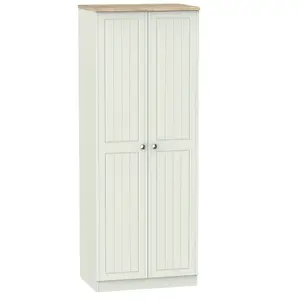 Como Ready assembled Modern Grey oak effect Double Wardrobe (H)1970mm (W)740mm (D)530mm