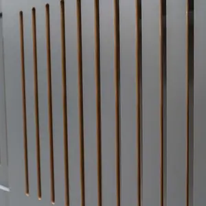 Grey Vertical Line Design Radiator Cover - Adjustable