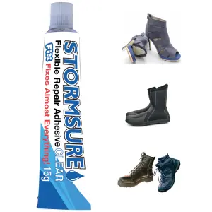 True Strength Repair - Shoe glue - waterproof repair heels golf shoes boots leather rubber clear 15g