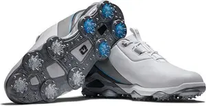 Men's Footjoy Tour Alpha 55506 Golf Shoes White/Grey/Blue - UK 7 Medium Fit