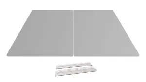 ALLboards Glass Chopping Board WHITE CLASSIC White 2 Set 52x30cm Cutting Board Splashback Worktop Saver for Kitchen Hob Protection