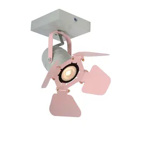 Lucide Picto Modern Ceiling Spotlight Children - 1xGU10 - Pink