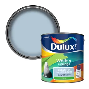 Dulux Walls & ceilings Bright Skies Silk Emulsion paint, 2.5L