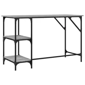 Berkfield Desk Grey Sonoma 120x50x75 cm Metal and Engineered Wood