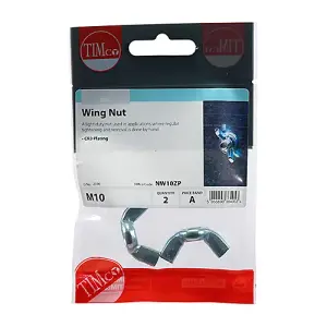 Timco - Wing Nuts - Zinc (Size M10 - 2 Pieces)