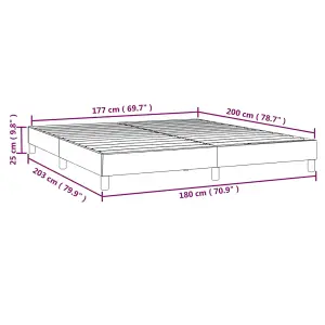 Berkfield Box Spring Bed Frame Black 180x200cm 6FT Super King Faux Leather