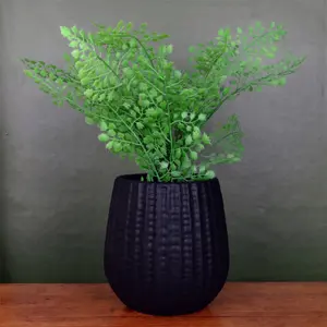 Black Ceramic Planter Plant Pot Botanik