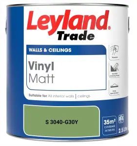 Leyland Trade Vinyl Matt Walls & Ceilings Emulsion Paint (S 3040-G30Y) 2.5L