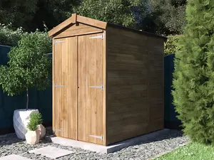 Dunster House Garden Shed 1.2m x 1.8m Heavy Duty Wooden Outdoor Storage Overlord Apex