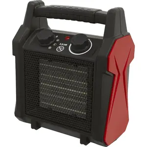 2800W Industrial Ceramic Fan Heater - 2 Heat Settings - Thermostat Control