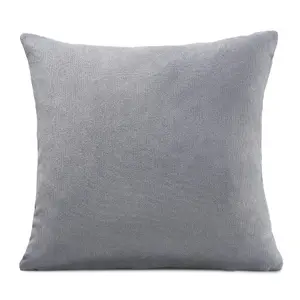 Plain 45cm x 45cm Velvet Chenille Cushion Silver