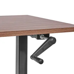 Adjustable Desk Manual Dark Wood DESTINES