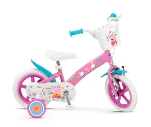 Toimsa Peppa Pig 12" Childrens Bicycle w/ Fixed Rear Wheel