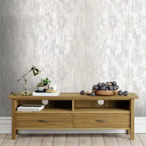 Laura Ashley Whinfell Moonbeam Metallic effect Industrial Smooth Wallpaper