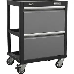 Mobile 3-Tier Workshop Trolley with Castors for Easy Mobility