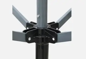 Heavy Duty 4 Arm 50M Powder Coated Rotary Airer With Ground Spike & Cover