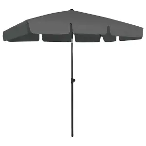 Berkfield Beach Umbrella Anthracite 200x125 cm